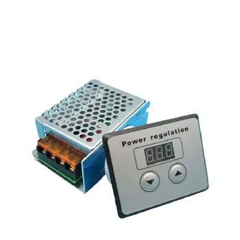 Мощен електронен цифров регулатор на напрежение SCR мощност 4000 W, цифрово управление, затъмняване, регулиране на скоростта и температурата