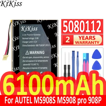 Мощна батерия KiKiss капацитет 6100 ма 5080112 за цифрови батерии AUTEL MS908S MS908 pro 908P