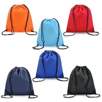 100 бр. висококачествена найлонова чанта на съвсем малък, плажна чанта, Дамски мъжки пътна чанта за съхранение, Раница за тийнейджъри, Женски раница, 7 цвята