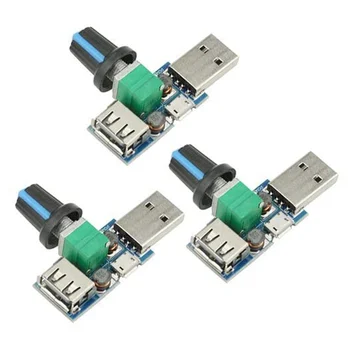 3шт 5 W USB Вентилатор на Обема на Въздуха Скорост Безстепенно Регулатор Модул USB Регулатор на Скоростта DC 5V USB Штекерный Вход DC4-12V До 2,5-8V