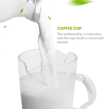 Комплект от 2 Стъклени Молочников с Двоен Накрайник За Леене на Кафе, Кана За Масло, Сос, Кана за Приготвяне на Кафе Лате, Кана За Разпенване на Млякото